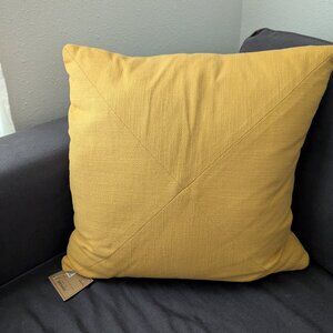 World Market Herringbone Mustard Throw Pillow
